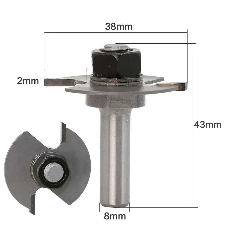 

1 шт., 8 мм, хвостовик, Т-образные подшипники, фреза по дереву, промышленный класс, фреза для резьбы по дереву, деревообрабатывающий инструмент, фрезы для дерева
