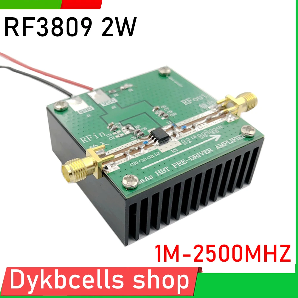 RF3809 1MZH-25000 MHz 2W suspended linear high-frequency amplifier 2.4GHz WIFI high-frequency power 433MHz UHF VHF FM HAM radio