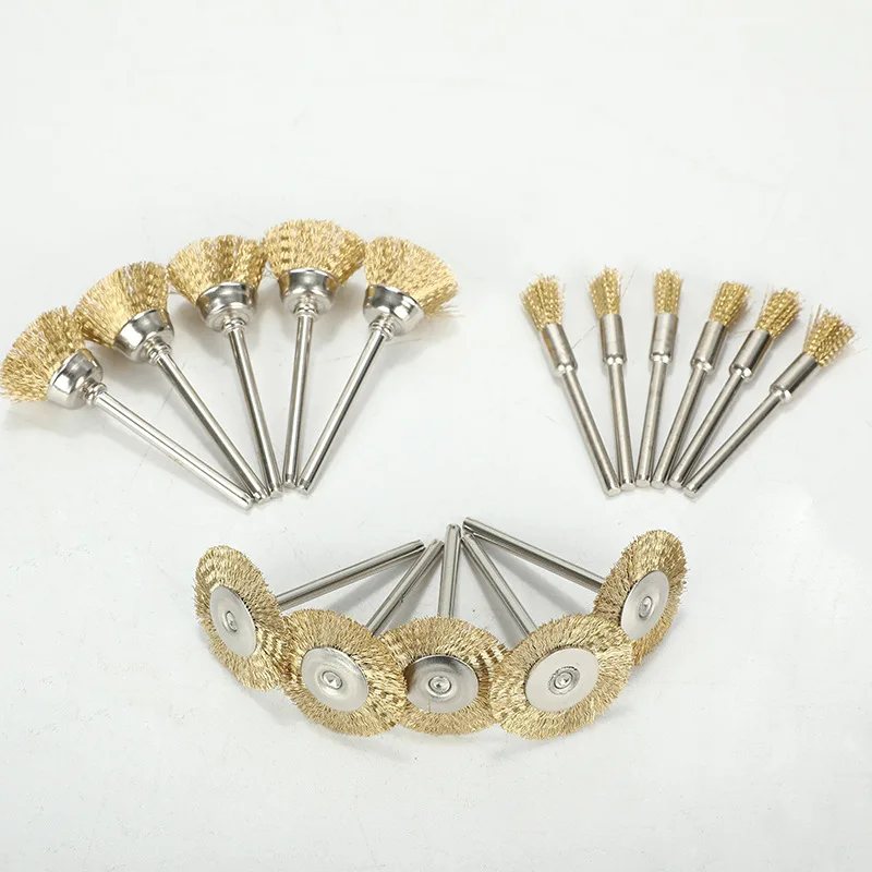 Mini Brush Pen Type Brush Bowl Type Copper Wire Brush T-shaped Brush Copper Wire Wheel Electric Grinding Accessories