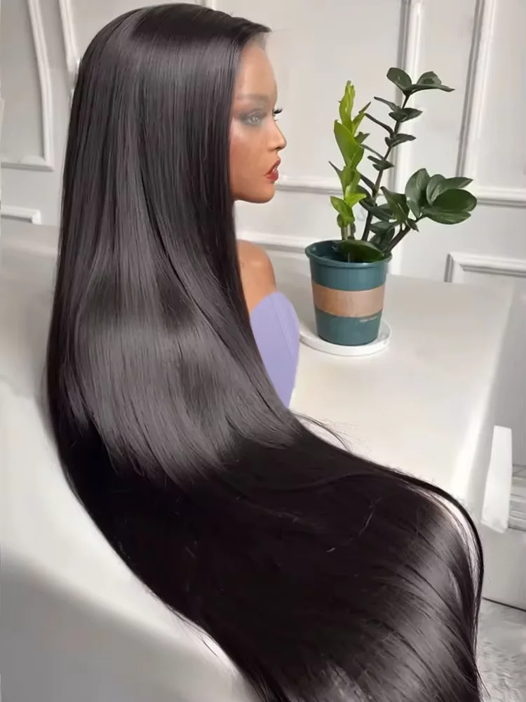 13x4 HD Straight Transparent Lace Frontal Wigs 200% Bone Straight 13x6 Lace Frontal Wig Remy Human Hair For Women Can Be Curly #1