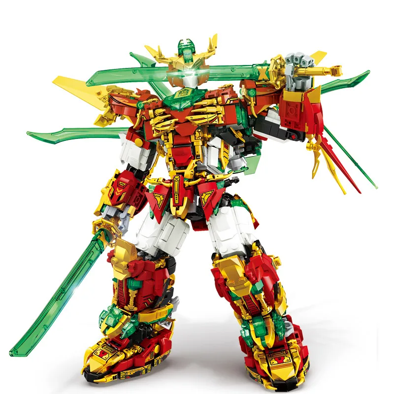 2in1 Warrior Mechanical Lloyd\'s Titans Mechas Robots Dragons Season 15 Building Blocks Classic Model Sets Bricks Kids Kits