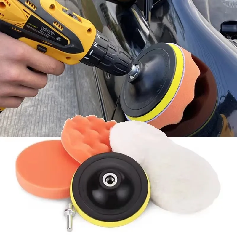 Auto-Polierschwamm-Set Schaumstoff-Polierpads Poliermaschinen-Wachspads für Auto Motorrad Kraftfahrzeug Entfernt Kratzer