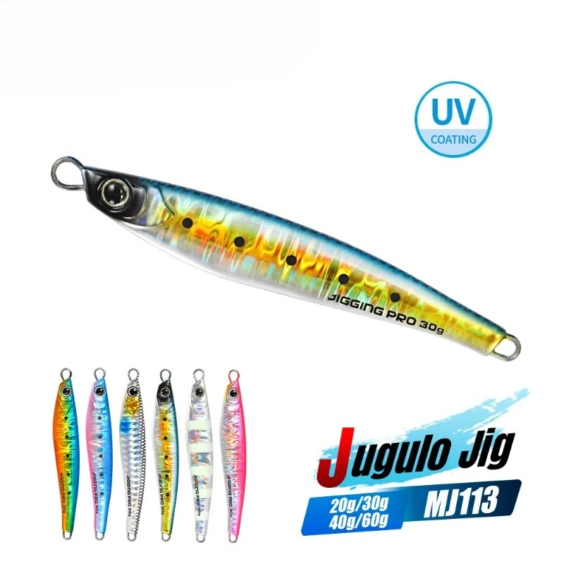 

JIGGING PRO Jugulo Jig 20g 30g 40g 60g Casting Jig Shore Metal Jig Lure Saltwater Fishing Tackle