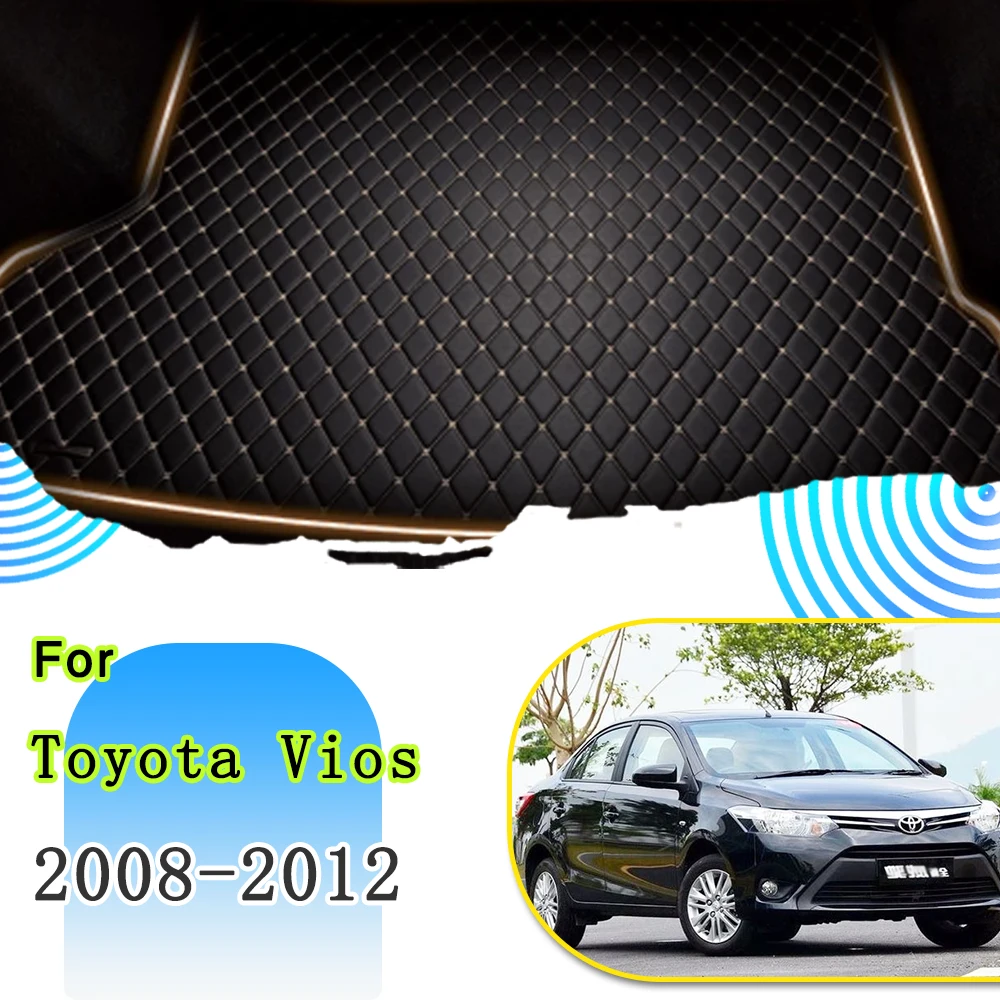 

Car Rear Trunk Mat For Toyota Vios XP90 2008 2009 2010 2011 2012 Leather Tank Organizer Mat Acessorio Para Carro Car Accessories