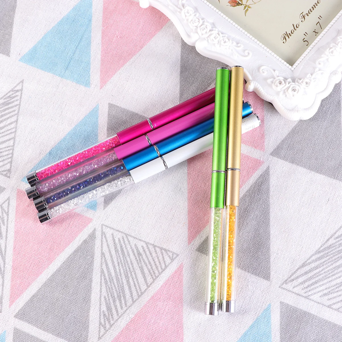 6Pcs Eyelash Brush Spiral Rhinestone Rod Durable Makeup Tool for Eyelash Extension Mascara Applicator Mascara Wands