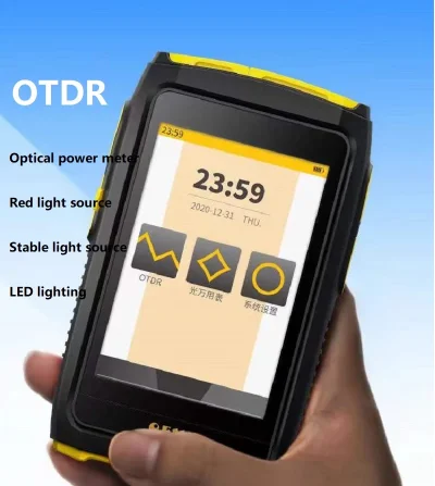 

Mini OTDR Active Fiber Live Test 1550nm 20dB Optical Fiber Reflectometer Touch Screen OPM VFL OLS Fiber Tester Touch Screen