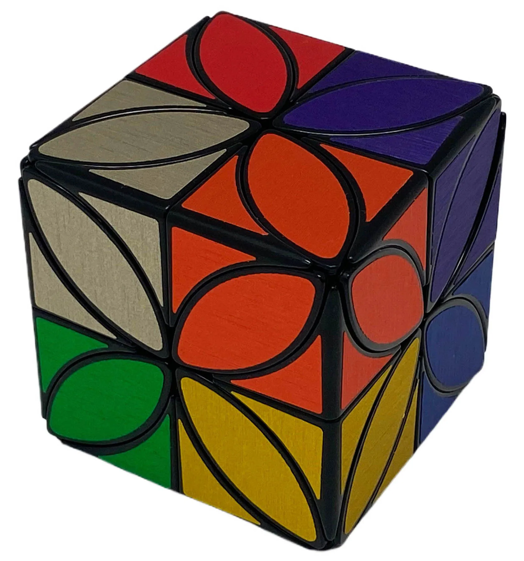 Calvin trevo de 4 folhas mais preto com cubo de etiqueta de 4/6/8 cores, quebra-cabeça profissional, brinquedos, cubo de velocidade, presente para crianças, cubo mágico