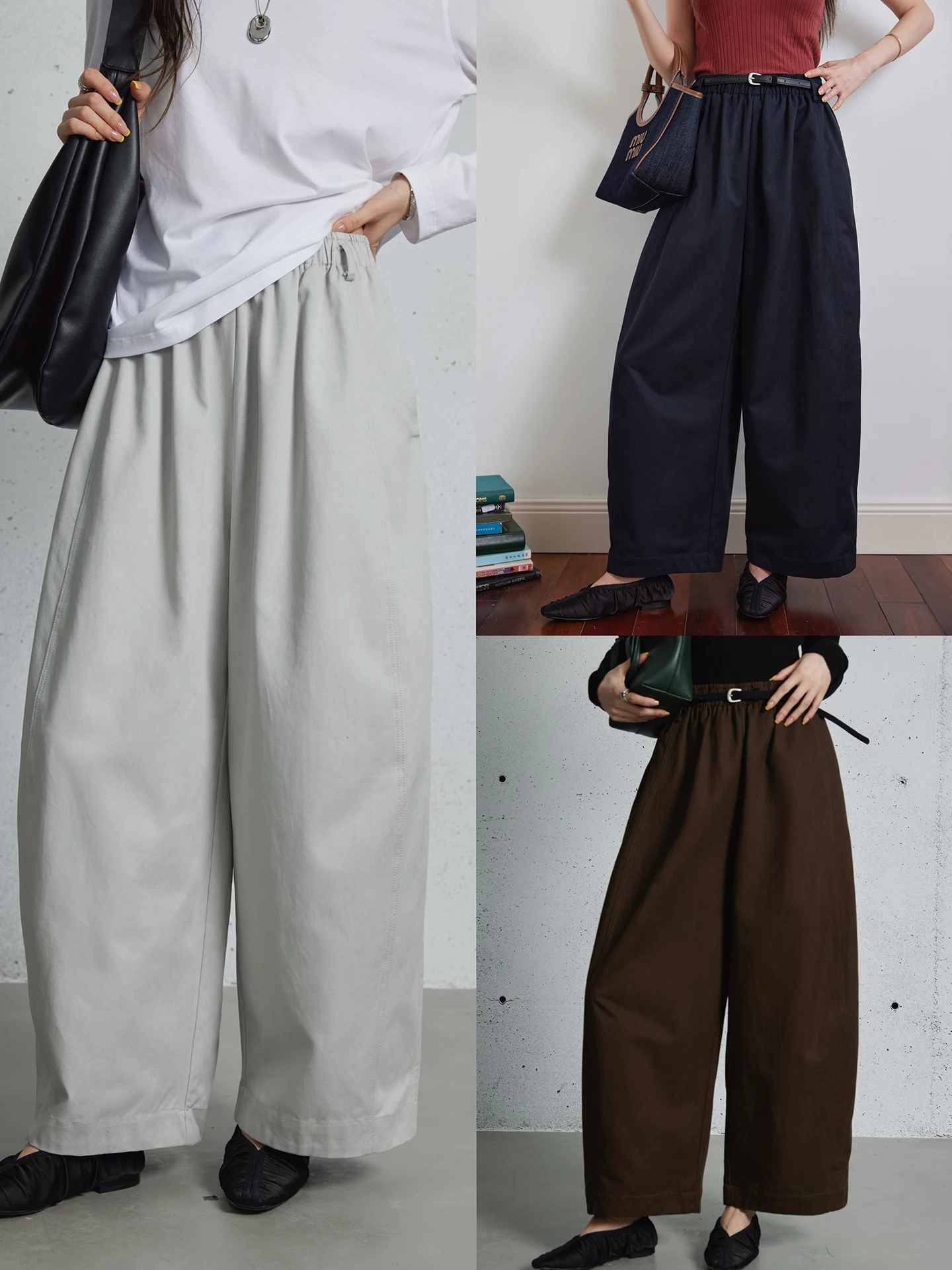 

Антистатические шелково-хлопковые брюки свободного кроя с прямыми штанинами, повседневные брюки с поясом, укороченные (до щиколотки)