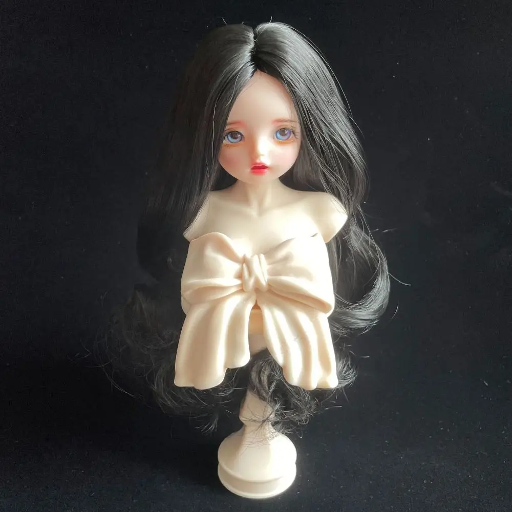 شعر مستعار قصير مجعد متعدد الألوان Bjd شعر مجعد ارتفاع درجة الحرارة الألياف BJD SD الشعر اليدوية لطيف Bjd شعر مستعار اكسسوارات الفتيات