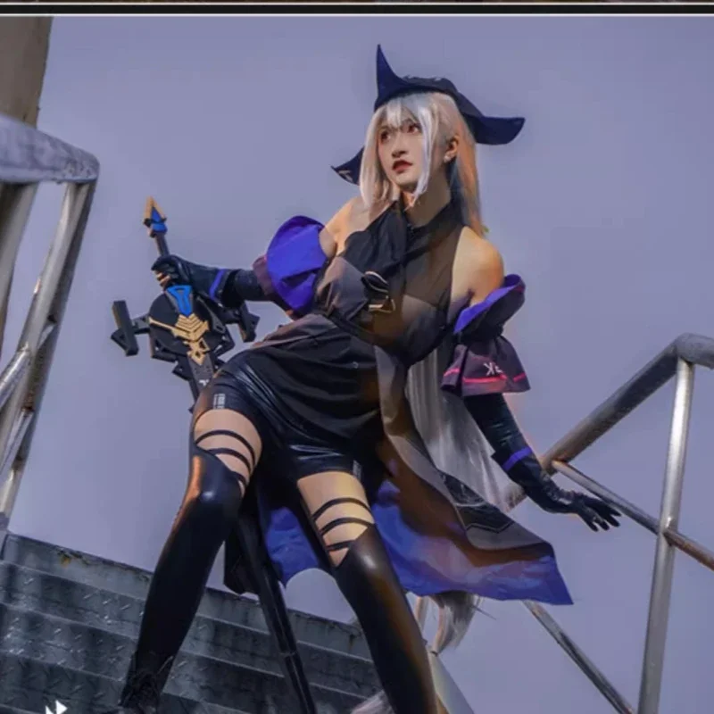 Arknights Cosplay Traje para Mulheres, Fato de Skadi, Roupa Anime, Roupas de RPG, Festa de Halloween