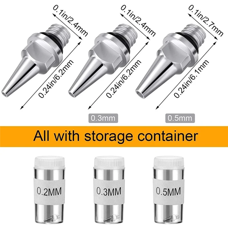 GIGI Airbrush Nozzle Needle Nozzle Cap Kit Airbrush Replacement Parts For Airbrush Sprayer Cleaning Tools Accessories