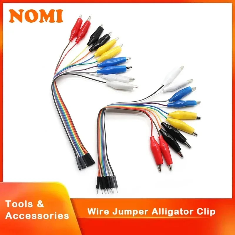 

20cm 30cm 10pins Double Head Alligator Clip Jumper Cable DIY Connection Male and Female Alligator Clips Test Wire Jumpers