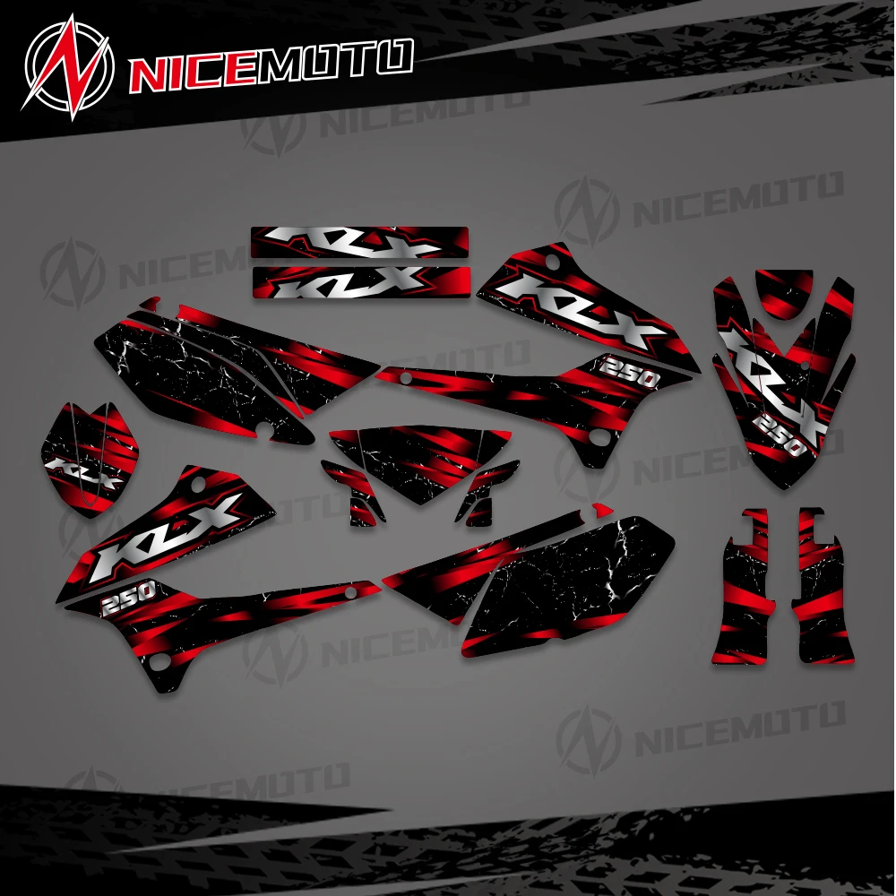 For Kawasaki KLX250 KLX 250 2008 2009 2010 2011 2012 2013 2014 2015 2016 2017 2018 2019 2020 Graphics Decals Stickers Background