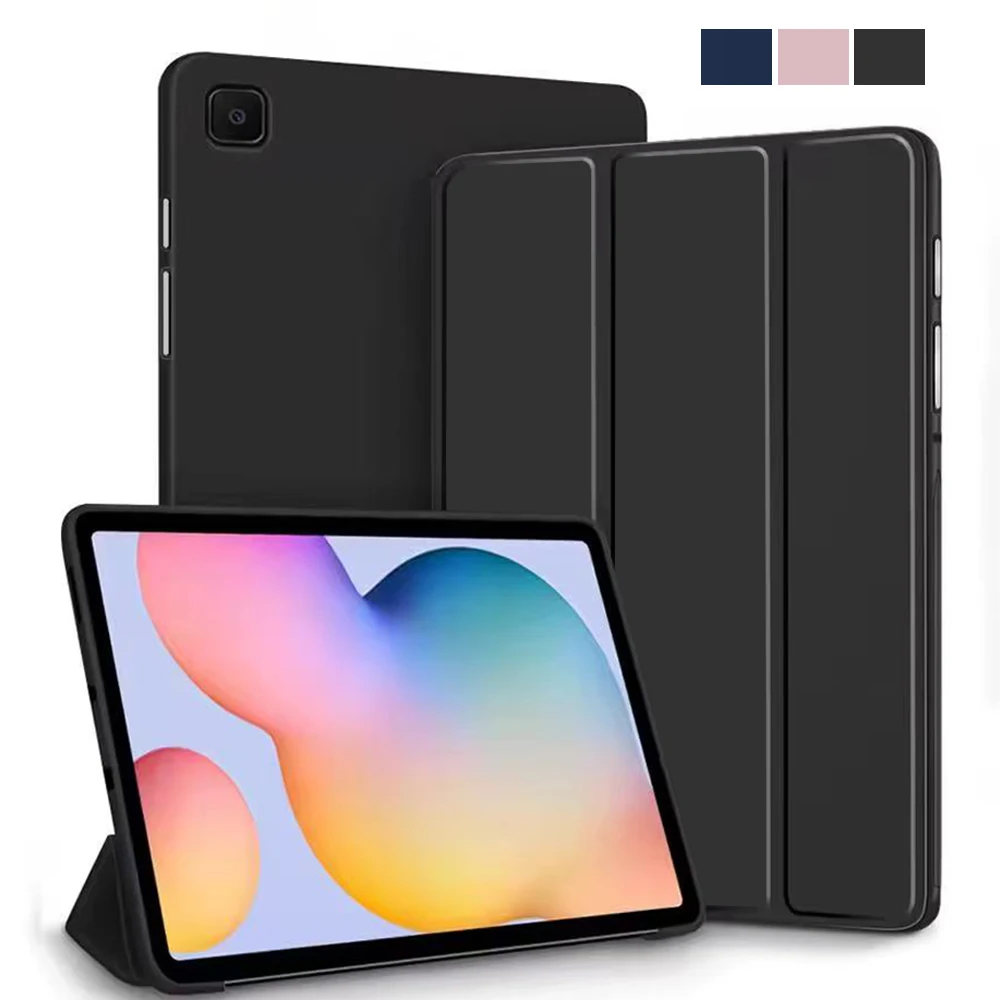 

Cover For Samsung Galaxy Tablet Case for S6 lite 10.4 Tab A9 A8 A7 S7 S8 S9 S10 FE Smart Auto Sleep Wake Function Silicone Cover