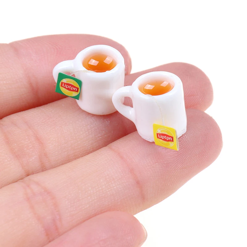 1 Stück 1:12 Harz-Puppenhaus Mini-Teetasse Miniatur-Puppenhaus-Zubehör Tassen Spielzeug