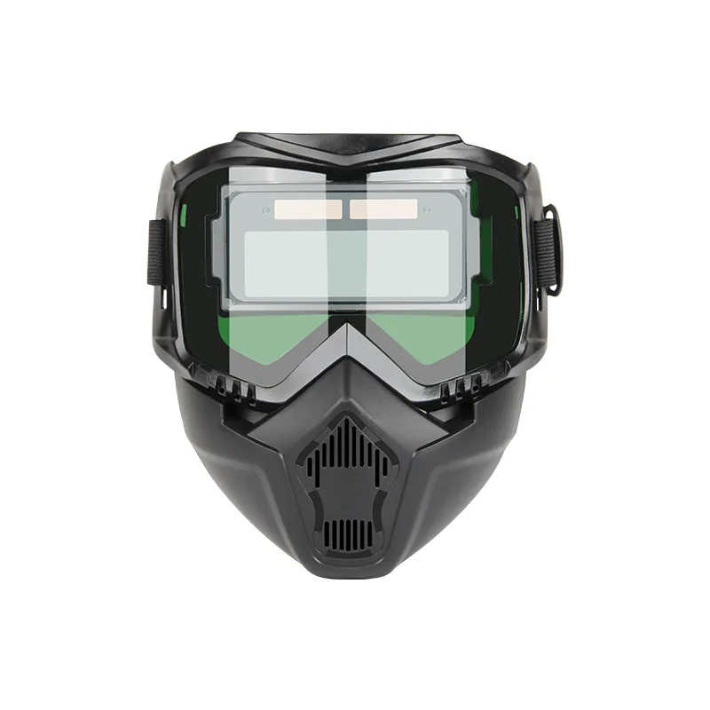 Masque de soudage à lumière Variable automatique Harley monté sur la tête, masque de protection Anti-éblouissement pour soudeur, capuchon de soudage fendu amovible