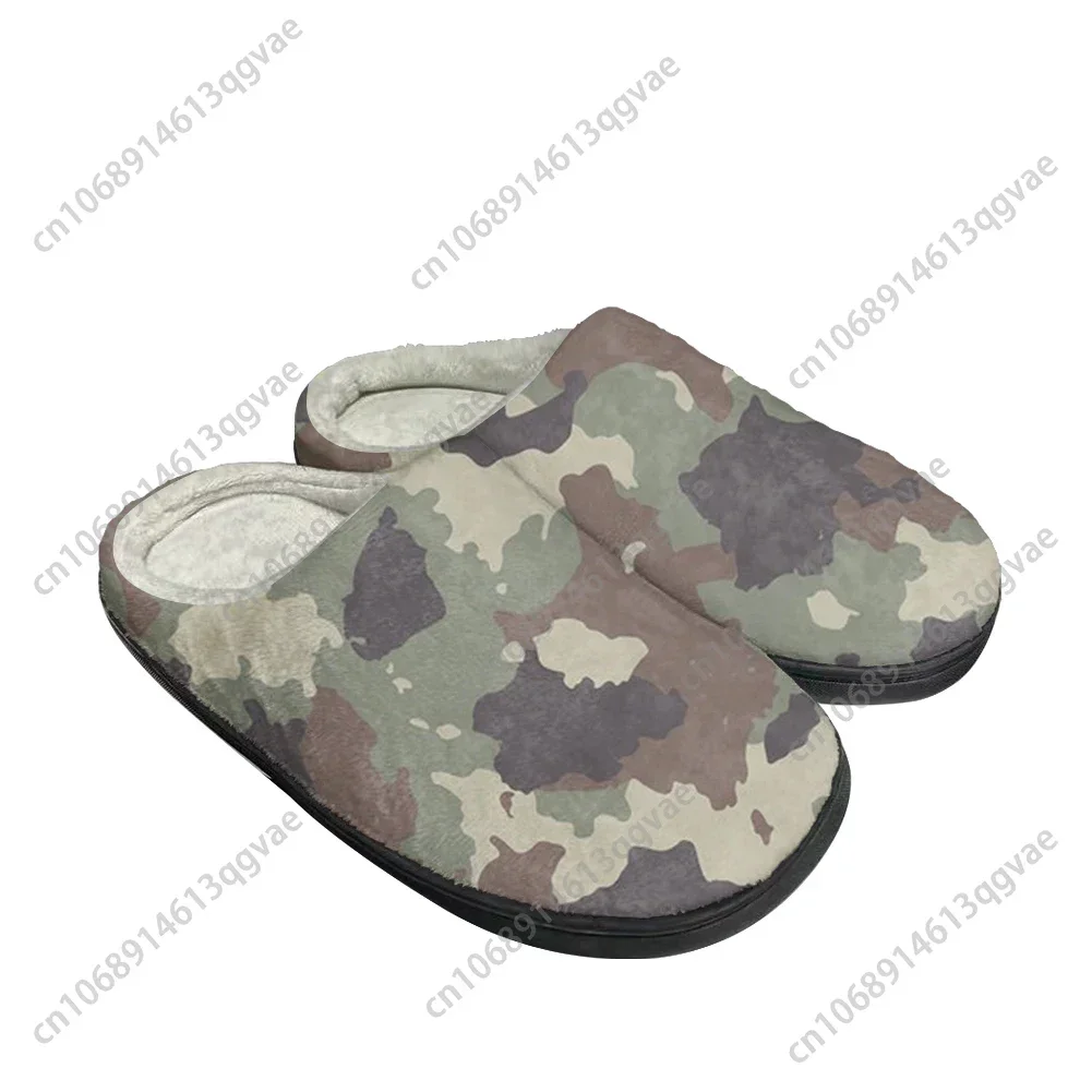 Camo Red Balck Home Cotton Custom Slippers Mens Womens Sandals Camouflage Plush Bedroom Casual Keep Warm Shoes Thermal Slipper