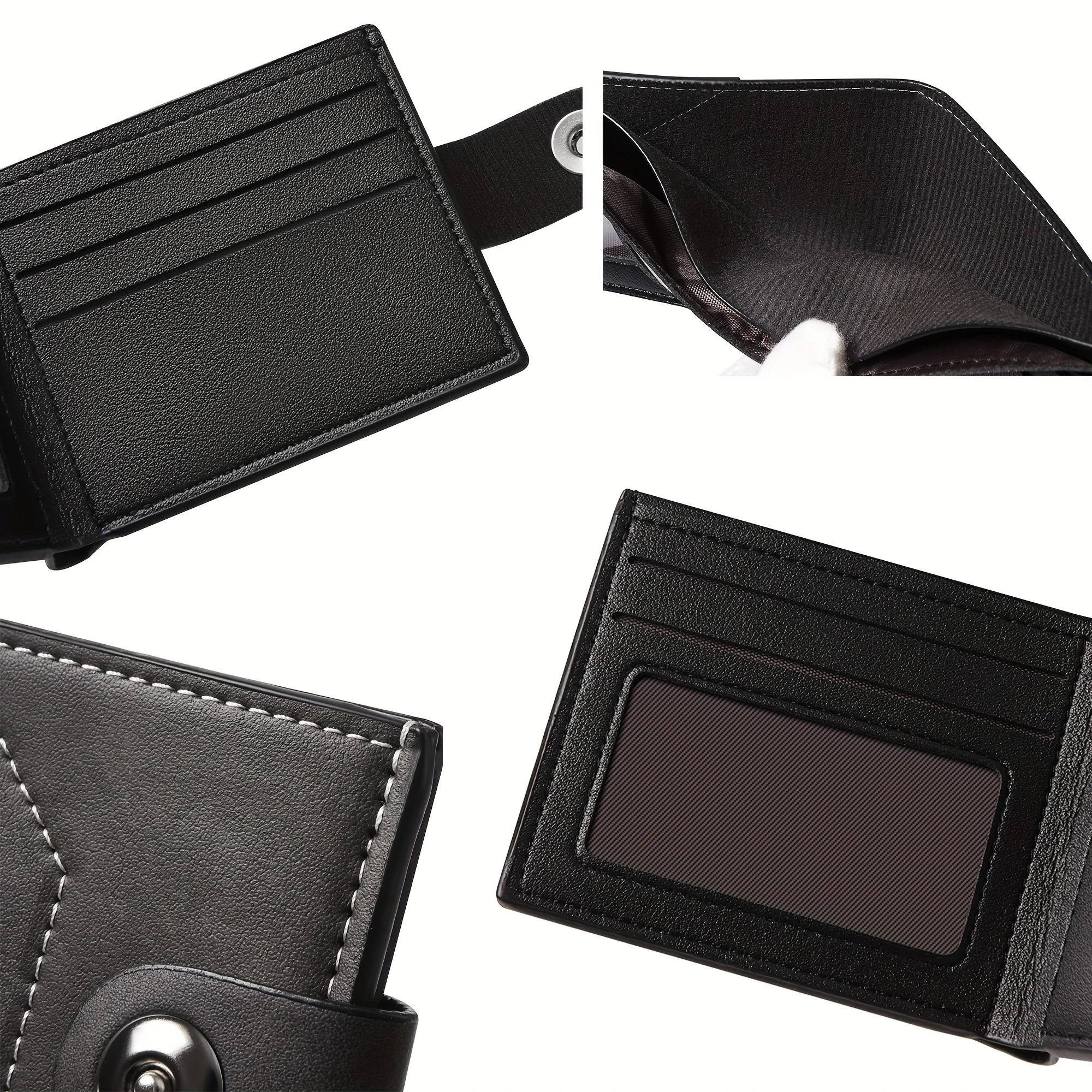 Customized Name PU Leather Men's Short Wallet Ultra Slim Credit Card Holder Multi Card Case Purse Portable Youth Fashion Purse - view 5