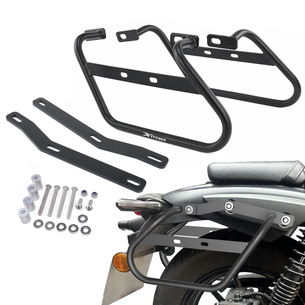 

Motorcycle Side Luggage Racks Saddlebag Bracket Side Trunk Bag Support Mount Holder Eliminator 500 450 2024-2025 For Kawasaki