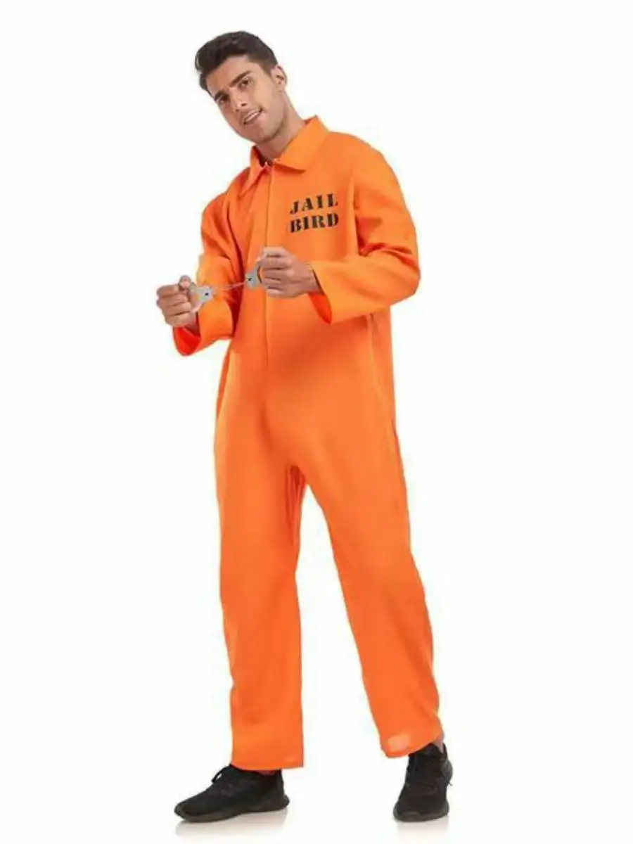 

Новый костюм для косплея на Хэллоуин, оранжевый комбинезон заключенного, сценический наряд, ролевая женская и мужская одежда