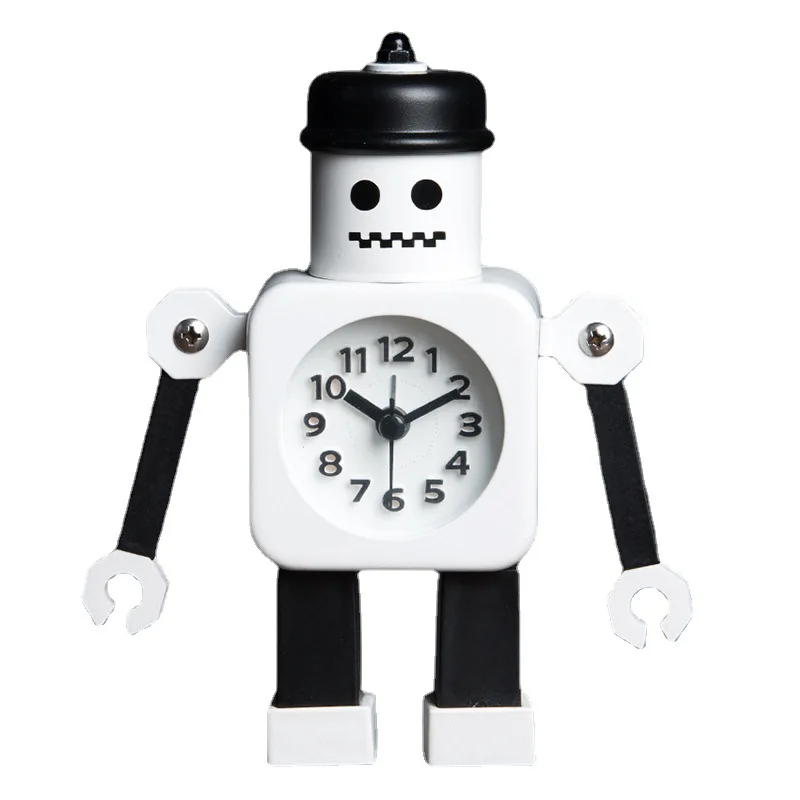 

Bedroom Student special cartoon children's clock Personalized mailman robot alarm Cartoon desk