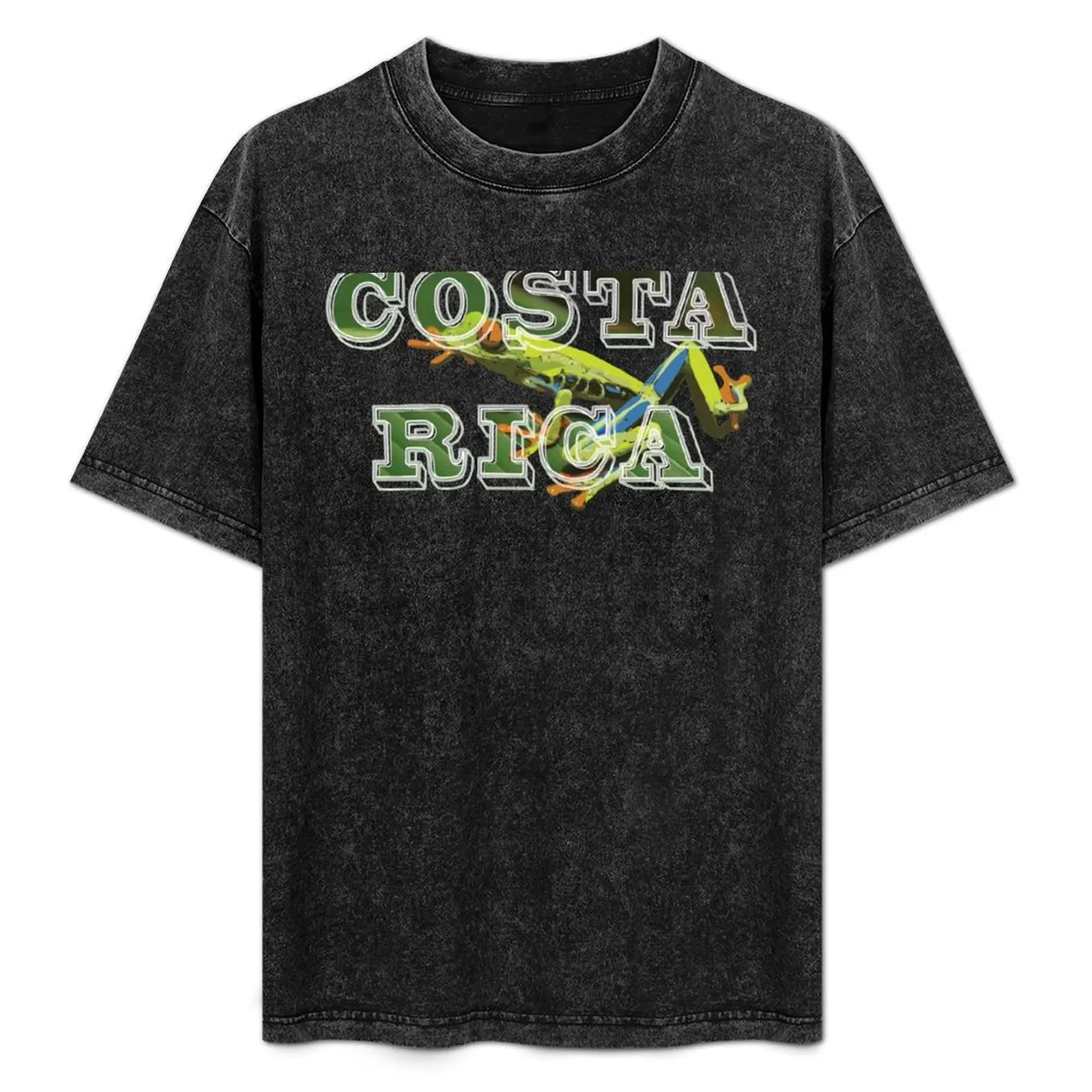 Love Costa Rica Beautiful ArtisticTraveler Design With Tree Frog Illustration T-Shirt Essential Solid Color T-Shirt