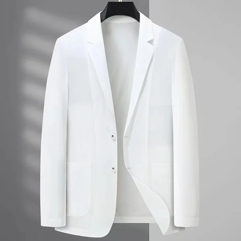 

BK253Business Wedding White Casual Dress Spring and Autumn Groom Best Man Suit Thin Coat