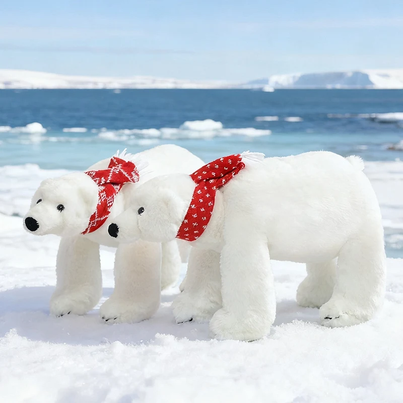 45/60CM Simulation Eisbär Plüsch Spielzeug Nette Stofftier Kissen Bär Puppen Für Geburtstag Weihnachten Geschenke – Detail 17