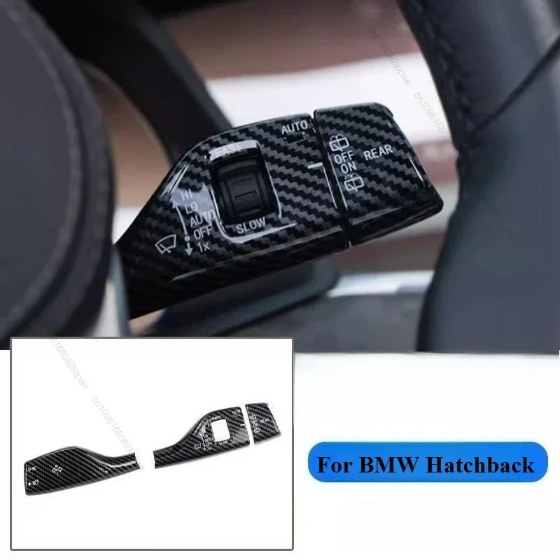 Carbon Fiber Car Turn Signal Windshield Wiper Lever Switch Cover For BMW 1 3 5 6 7 Series GT F30 F35 F20 F21 F10 F11 F07 F01 F02