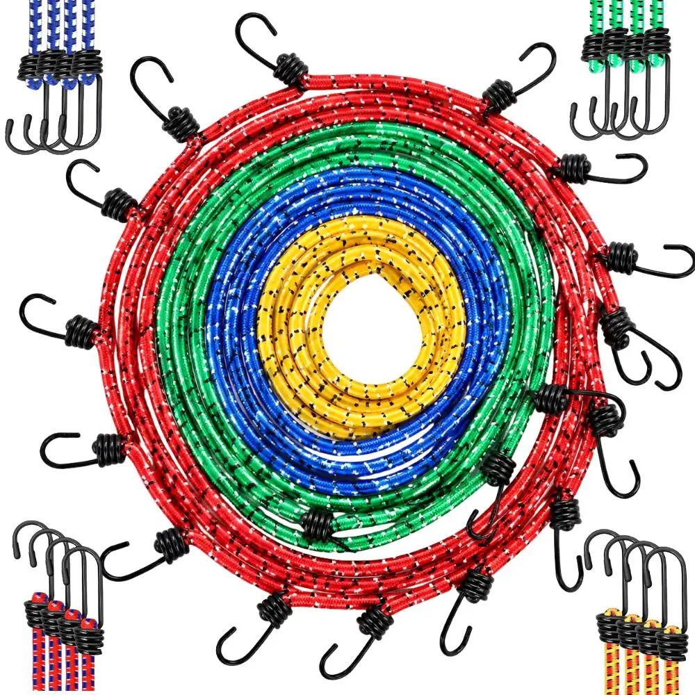 5/10pcs 100cm Elastic Bungee Cords, Random Color Heavy Duty Stretch Straps, Outdoor Travel Secure Binding Supplies YMY