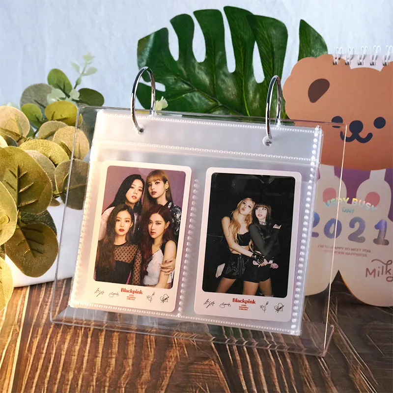 3-Zoll-Fotoalbum, Desktop-Kalenderdekoration, Sternaufbewahrung kleiner Kartenaufbewahrung, 4 Zuschnittsammelbücher