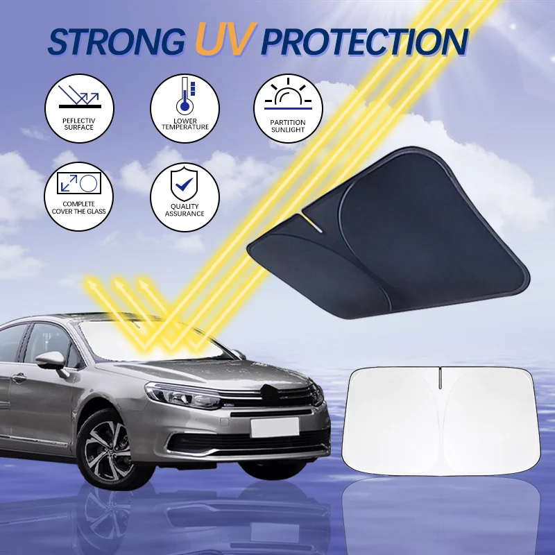 Car Sun Visor Front Windshield Sunshade Heat Insulation Summer Auto Accessories For Citroen C5 Berlingo C-Crosser