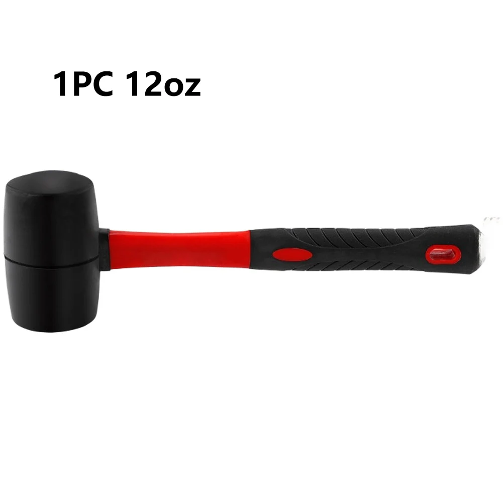 Rubber Mallet with Fiberglass Handle for Controlled Striking Force During Laminate Plank Installation and Threshold Adjustment
