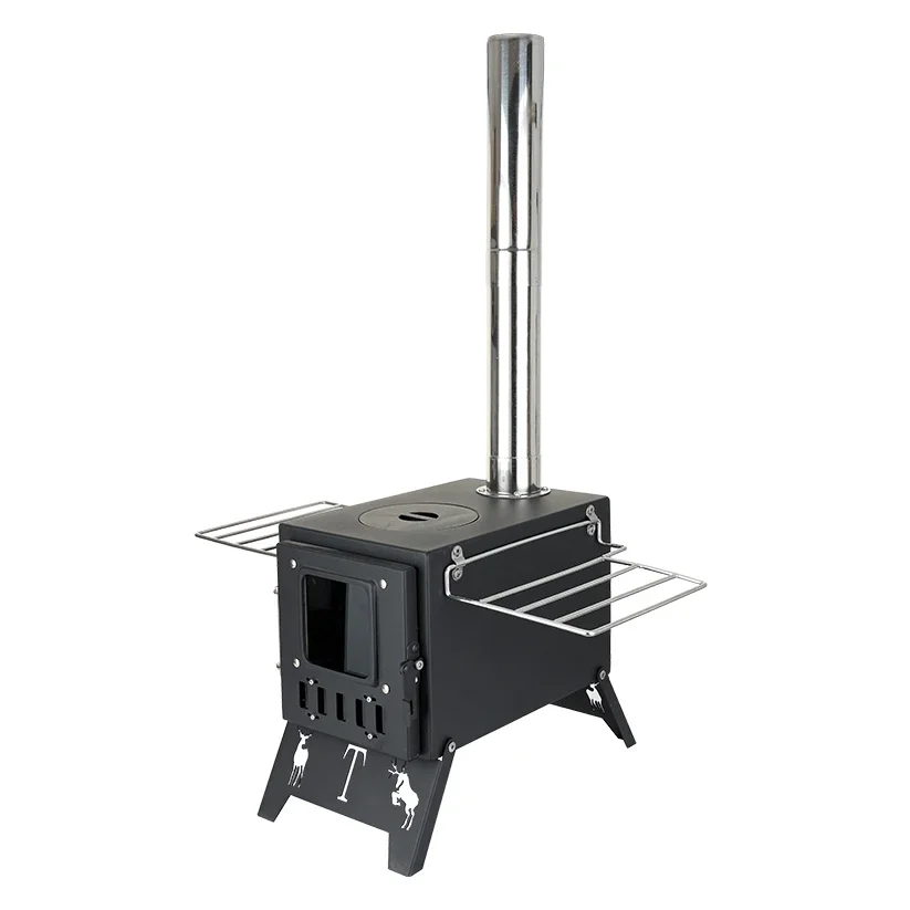 

Foldable Stainless Steel Camping Tent Stove & Outdoor Heater with Charcoal Fuel for Wilderness Use
