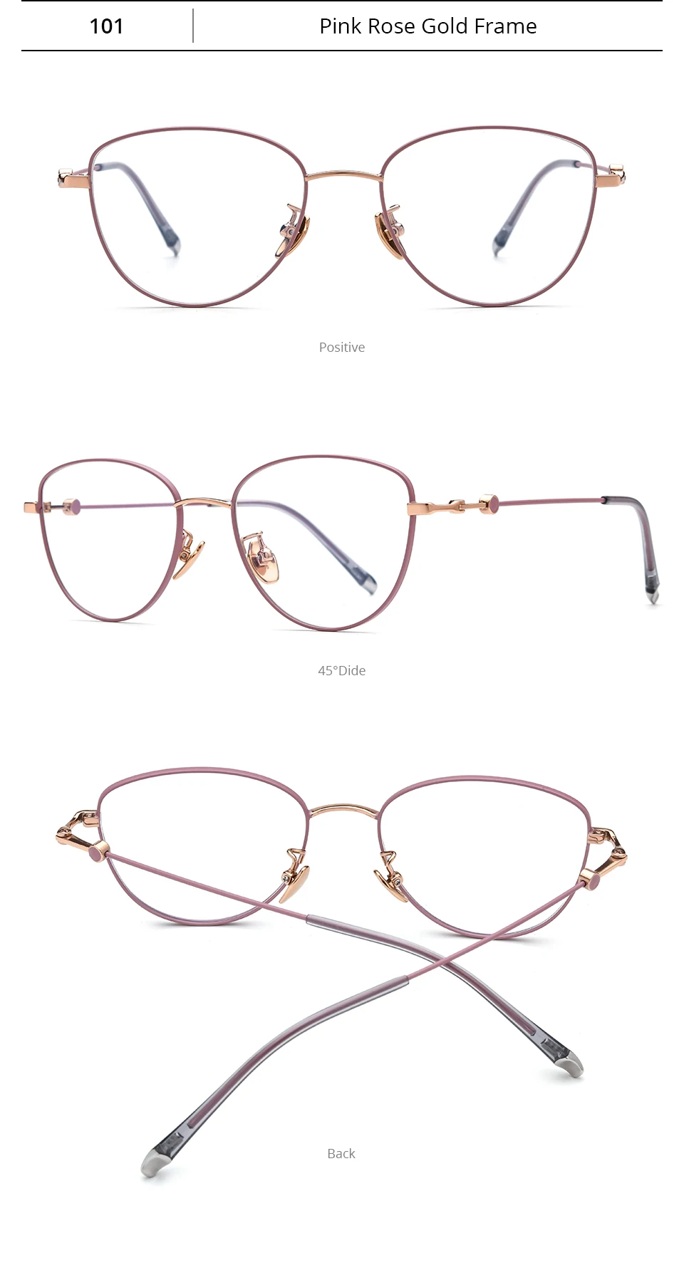 NIANZHEN Brillengestell aus reinem Titan für Herren, 2025, neue Cat-Eye-Marken-Design-Brille, ultraleichte Retro-Brille, Brille 101 – Detail 6