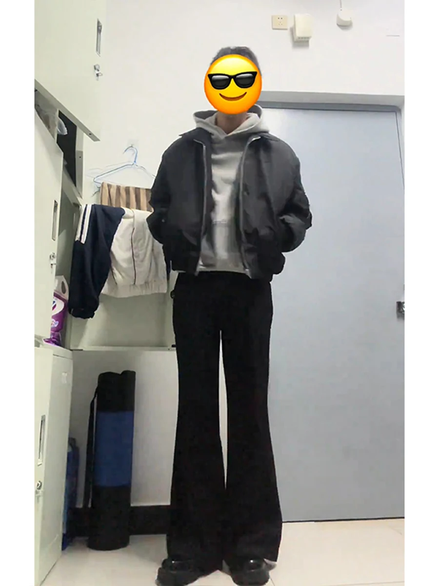 

Cleanfit Men's Autumn Winter Thiened Fce Lined Slim Fit Long Pants Knife Le ape Straight Leg Trousers Casual Youth S...