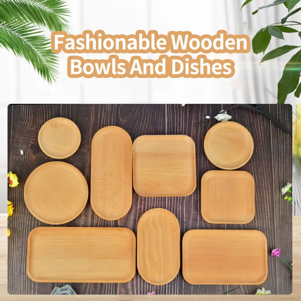 Multi Bamboo Tray Wood Saucer Flower Pot Tray Cup Pad Coaster Plate Kitchen Decorative Plate Creative Coaster Coffee Cup Mat