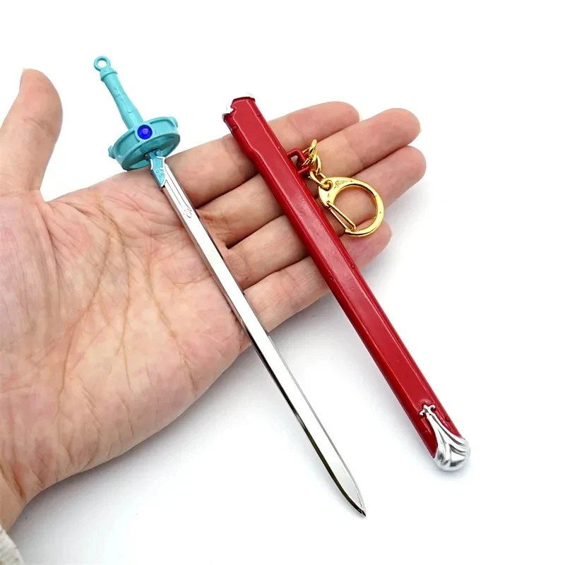 17cm Sword Art SAO Online brelok Anime urządzenia peryferyjne Tung ludzie Asuna Kirito metalowa broń miecz Cosplay Chaveiro pamiątki prezent