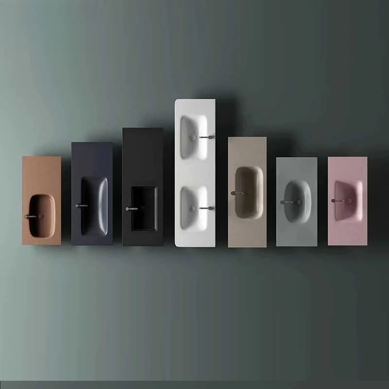 Lavabo per WC combinato con lavabo singolo, lavabo integrato color pietra artificiale