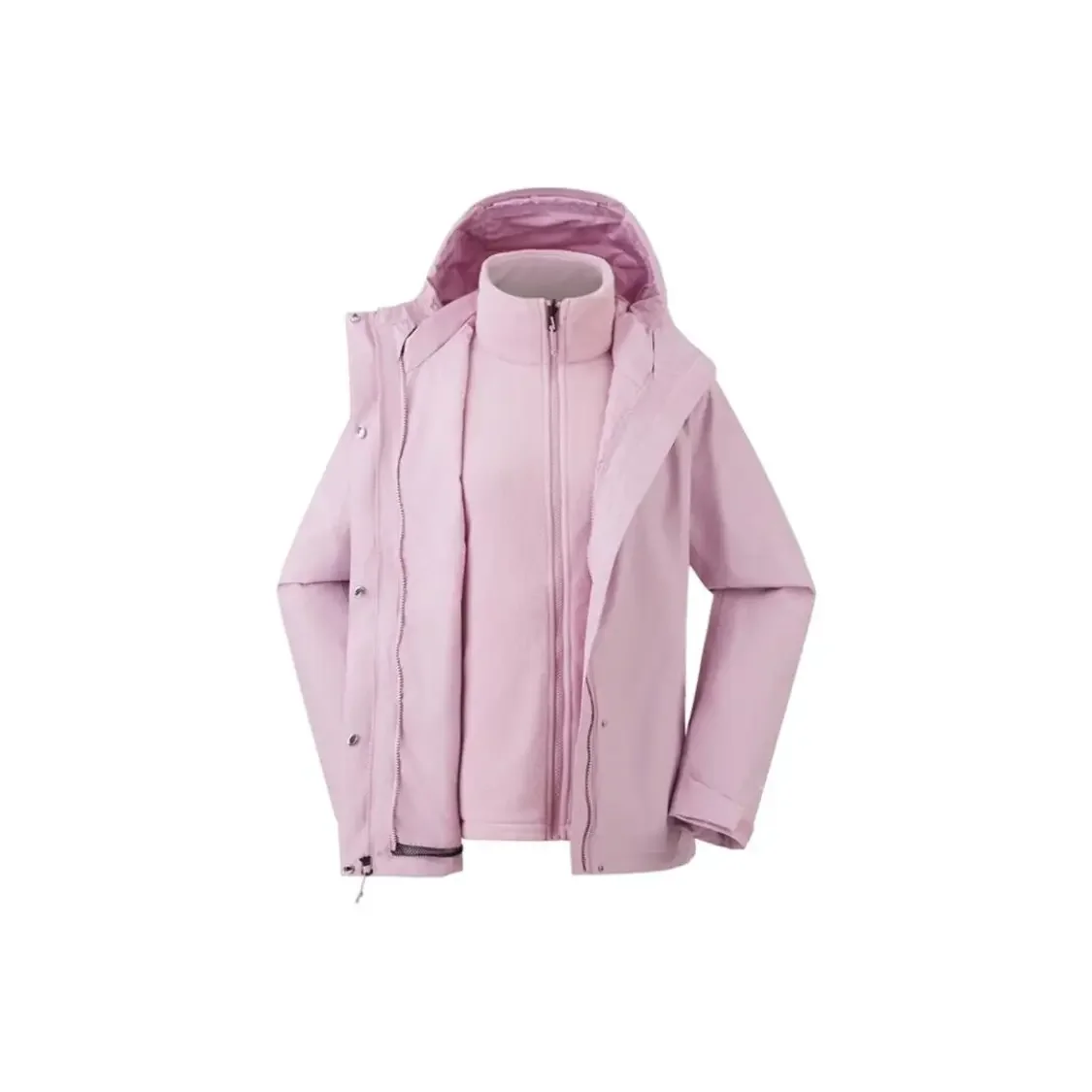 THE NORTH FACE 3‑in‑1 Women Relaxed Fit Full Zip Hooded Warm Waterproof Windproof Hiking Outdoor Jacket Outerwear NF0A8CK3‑0SO