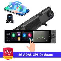 12Inch 3 Channal Car DVR Android 13 4G ADAS 5G WIFI GPS Dash Camera Full HD 1080P Rearview Mirror Video Recorder Registrator