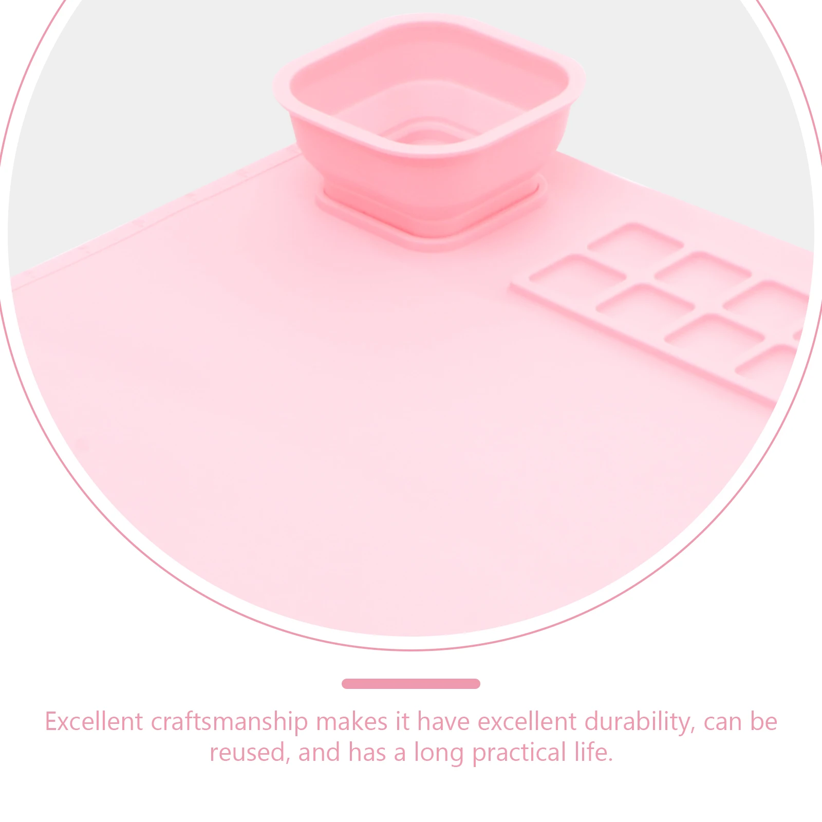 

Silicone Painting Board Palette Pink Cup Reusable Watercolor Pigment Tray Artists DIY Plates Color Mixing Trays Compact Portable