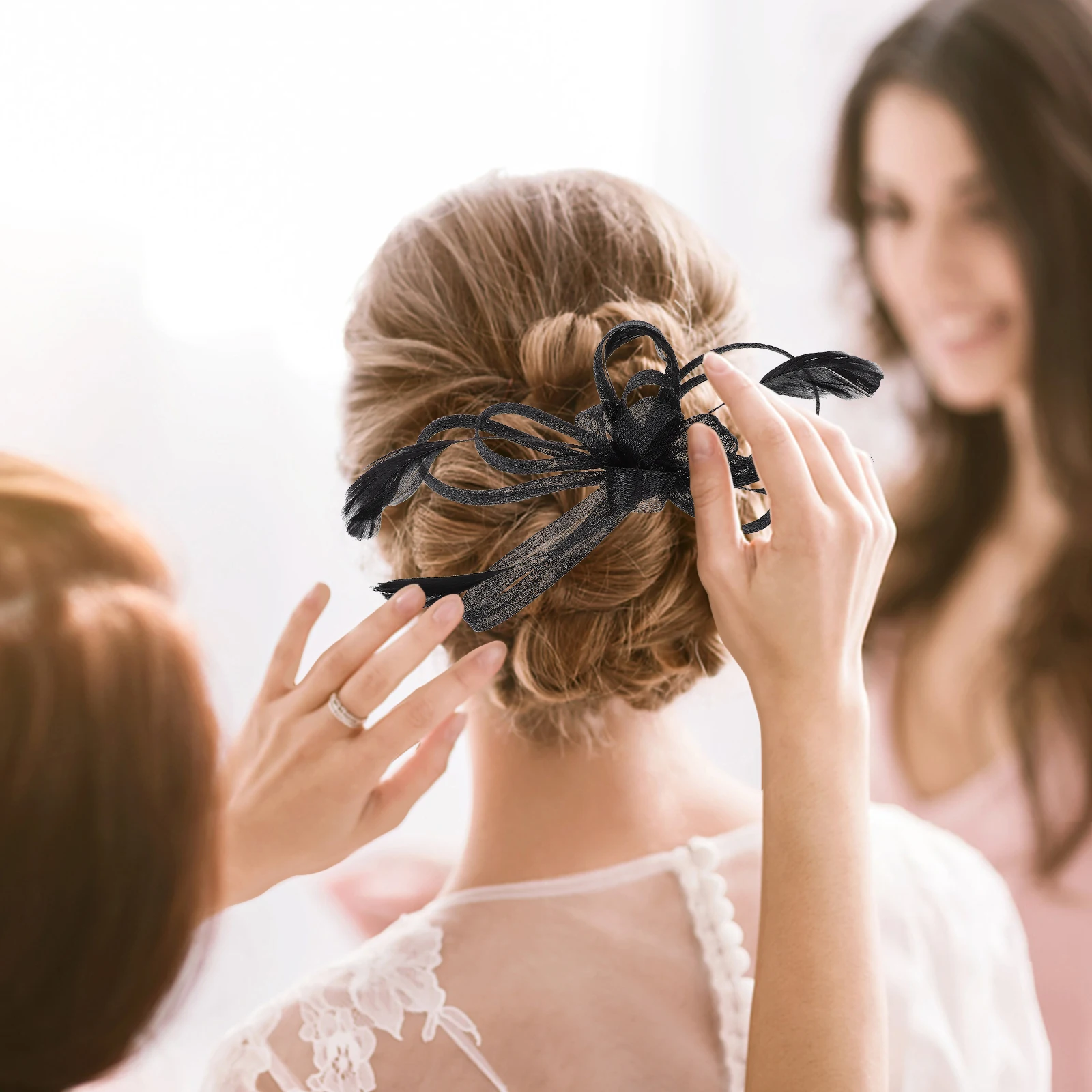 

Hair Clips Bridal Wedding Accessories Elegant Fascinator Pins for Girls Ladies Party Banquet Mesh Veil Hairpiece