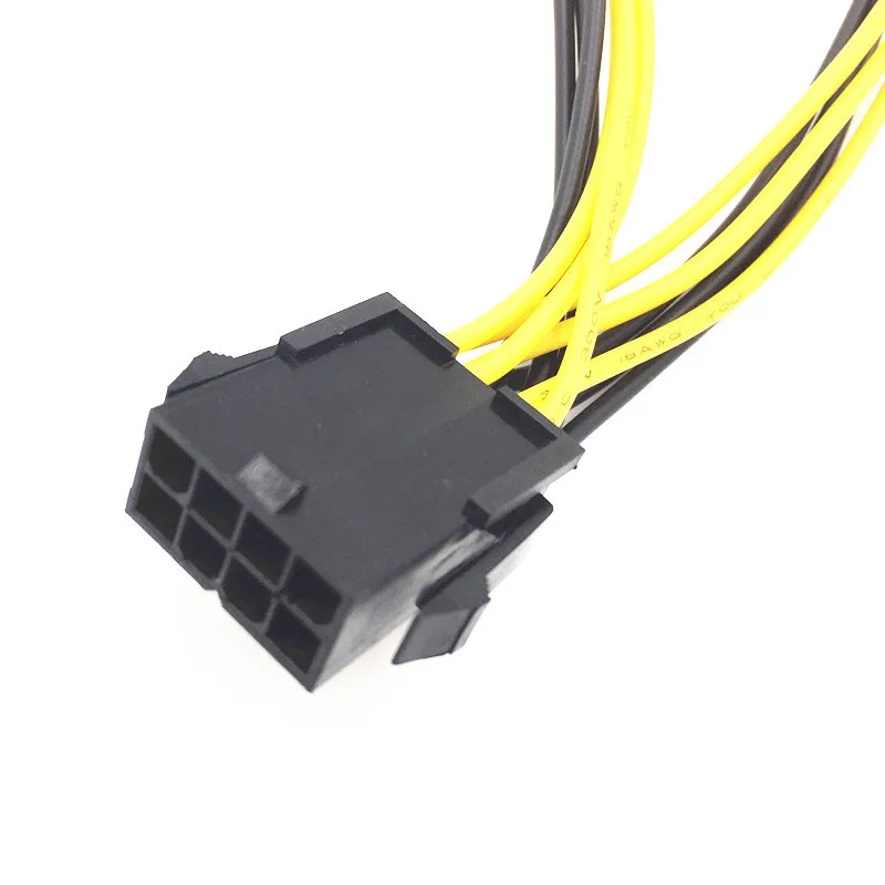 1/2/6pcs CPU 8 Pin Female To Dual PCIe 8 Pin (6+2) Male Power Splitter Cable 9 Inch For GPU Graphics Card BTC Mining Miner Rig