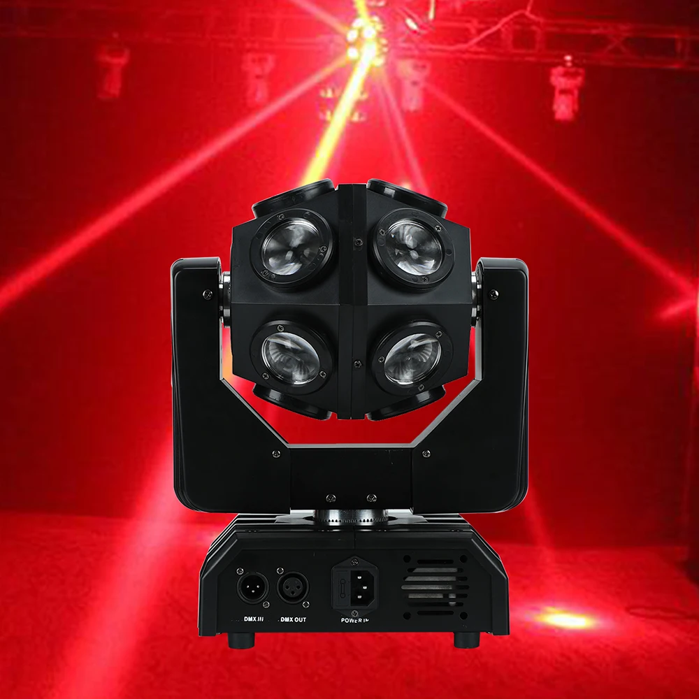 150W LED Mini Moving Head Lights With12 Beam Ball Stage Colorful Lights Strobe Light Sound Activated DMX512 For DJ Disco Party