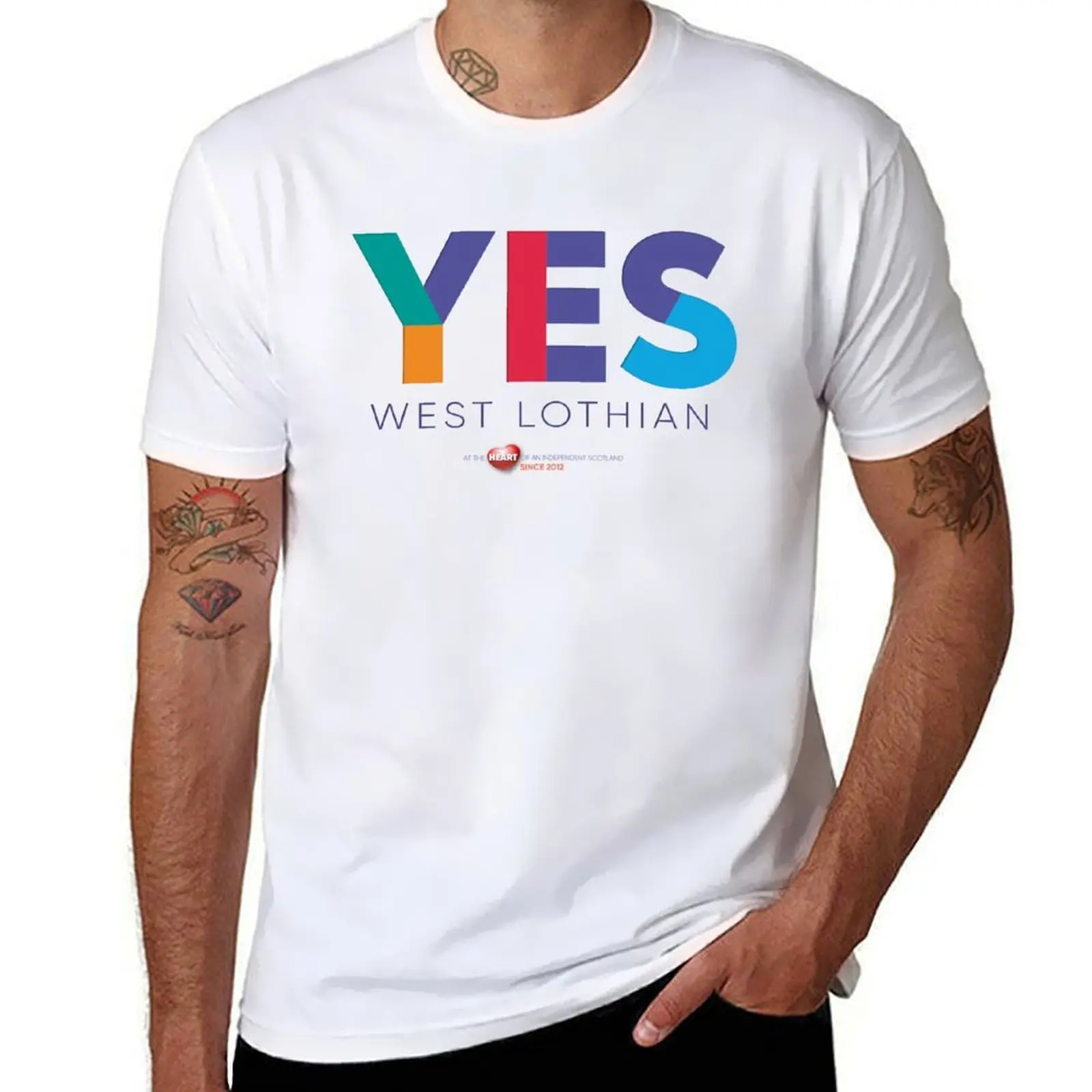 

YES WEST LOTHIAN CUT LOGO T-Shirt t shirts for man graphic funny anime t shirts for man T-Shirt