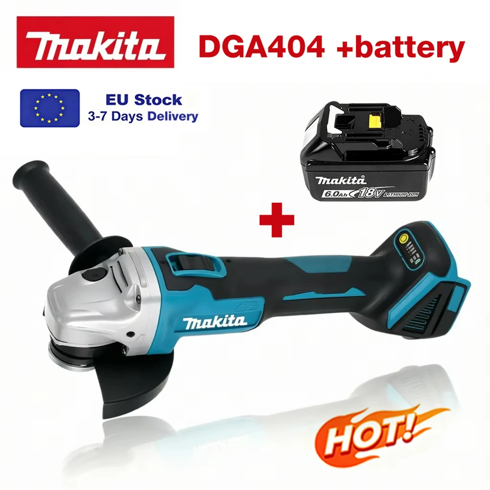 Makita Elektrischer DGA404 Bürstenloser Winkelschleifer Polier- und Schneidemaschine Kabelloser Winkelschleifer für 18V Akku 125mm