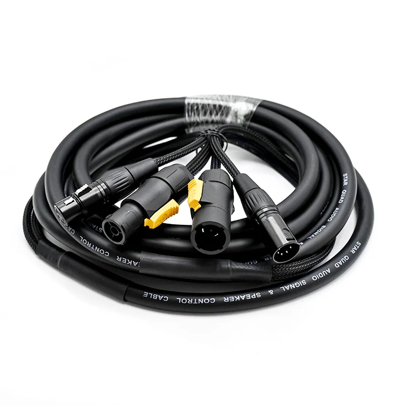 

IP65 Rated Truecon 5 Pin DMX Combo Cable 1m 1.5m 2m 3m 5m 10m True1 Compatible 5Pin XLR Power Link Cable for Outdoor DJ Lighting