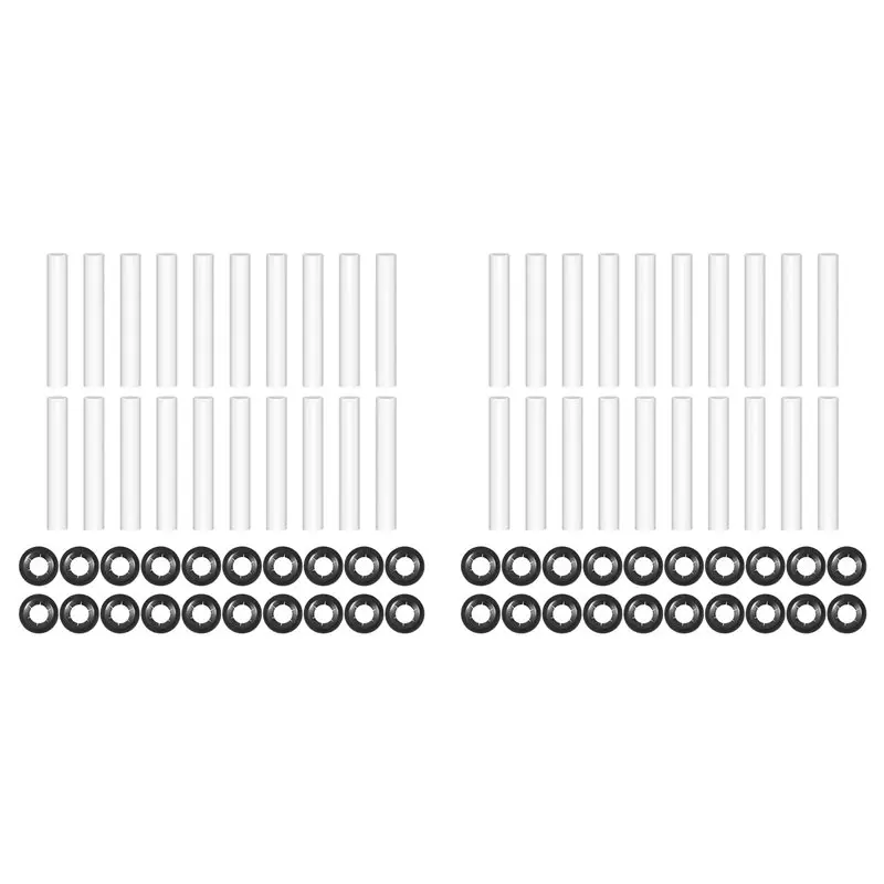 CYL-40 Sets Garage Door Hinge Quiet Roller Sleeves,11Mm ID 80Mm Length Roller Shaft Nuts Bearing Gaskets For Cars RV Garage
