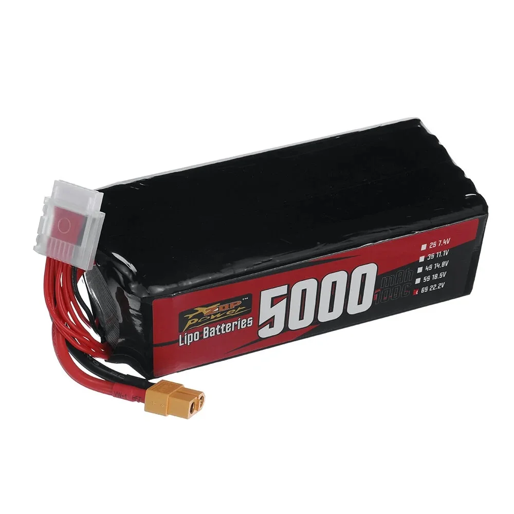 RC 드론용 ZOP 파워 LiPo 배터리, XT60 플러그, 6S, 22.2V, 5000mAh, 100C, 111Wh